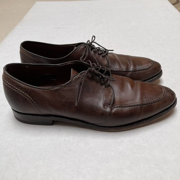 Allen Edmonds Oxfords Shoes Mens 9 D Brown Leather Split Toe Made in USA Lace up main image 5